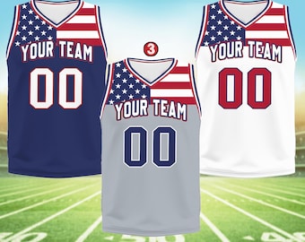 Custom Basketball Jersey Team Name and Number, Basketball Jersey Team, Basketball Jersey for Basketball Fan Lovers Players, Independence Day