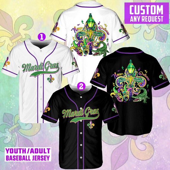 Mardi Gras Carnival Baseball Jersey, Mardi Gras Drink Jersey Shirt