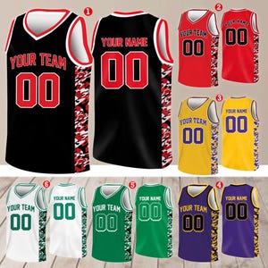 Camiseta de baloncesto personalizada, nombre y número de equipo personalizados, camiseta de baloncesto, camiseta de equipo a juego, crea tu propia camiseta de baloncesto
