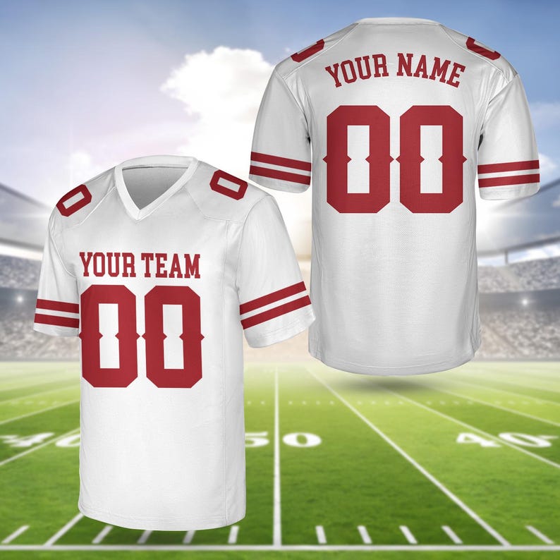 Custom Football Fan Jersey - Personalized Team Name & Numbers, Navy Blue Mesh, Multiple Sizes & Designs