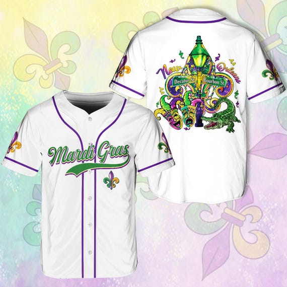 Mardi Gras Carnival Baseball Jersey, Mardi Gras Drink Jersey Shirt