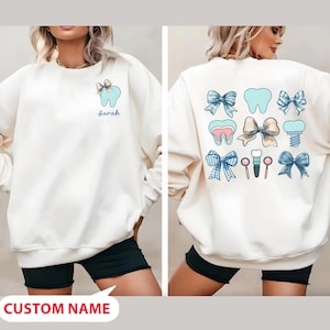 Personalization Dental Sweatshirt, Good Day to Save Teeth, Dentist Gift, Dental Hygiene, Dental Assistant, Dental Student, Gift for Dentist
