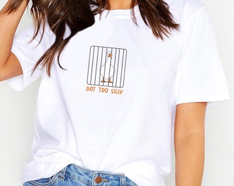 Fånig gås-tröja, blev för fånig skjorta, gås-t-shirt, fånig gås-tröja, rolig skjorta-present, fånig gås-present, rolig gås-outfit