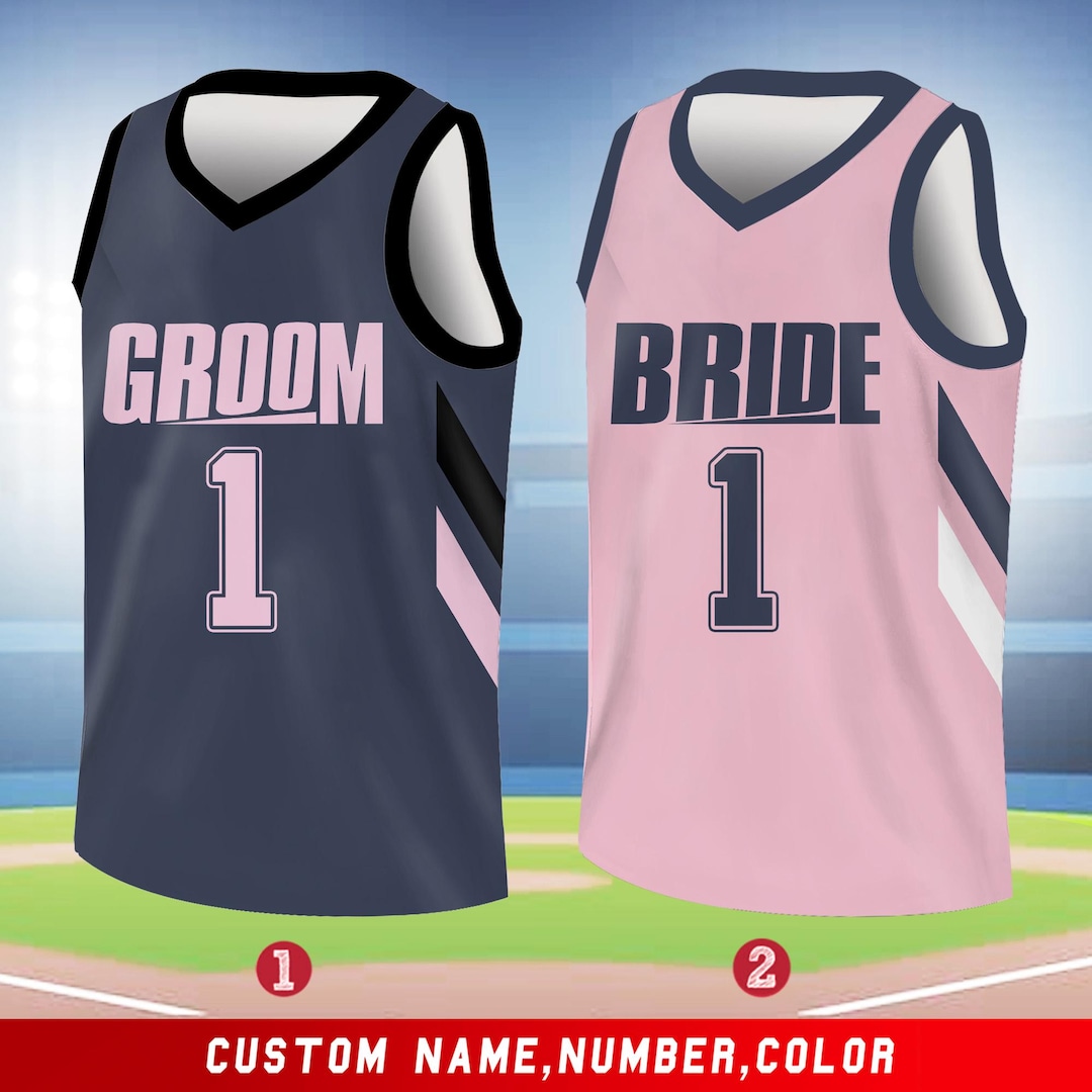 Custom Groom & Bride Basketball Jersey Personalized Groom and Bride ...