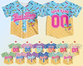 Custom Back to School Shirt First Day of School Baseball Jersey for First Grade Second Grade Classroom Gift for Teacher and Kids