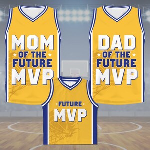 Future MVP Basketball Jerseys, Matching Family Jerseys, Mom Dad Baby Jerseys, Custom Family Jerseys, Personalized Sports Theme Party
