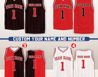 Custom Basketball Jersey, Personalized Team Name And Number Basketball Jersey, Matching Team Jersey, Make Your Own Basketball Jersey