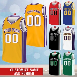 Camiseta de baloncesto personalizada, nombre y número de equipo personalizados, perfecta para equipos y escuadrones de animadoras, ropa deportiva atlética ligera para todos