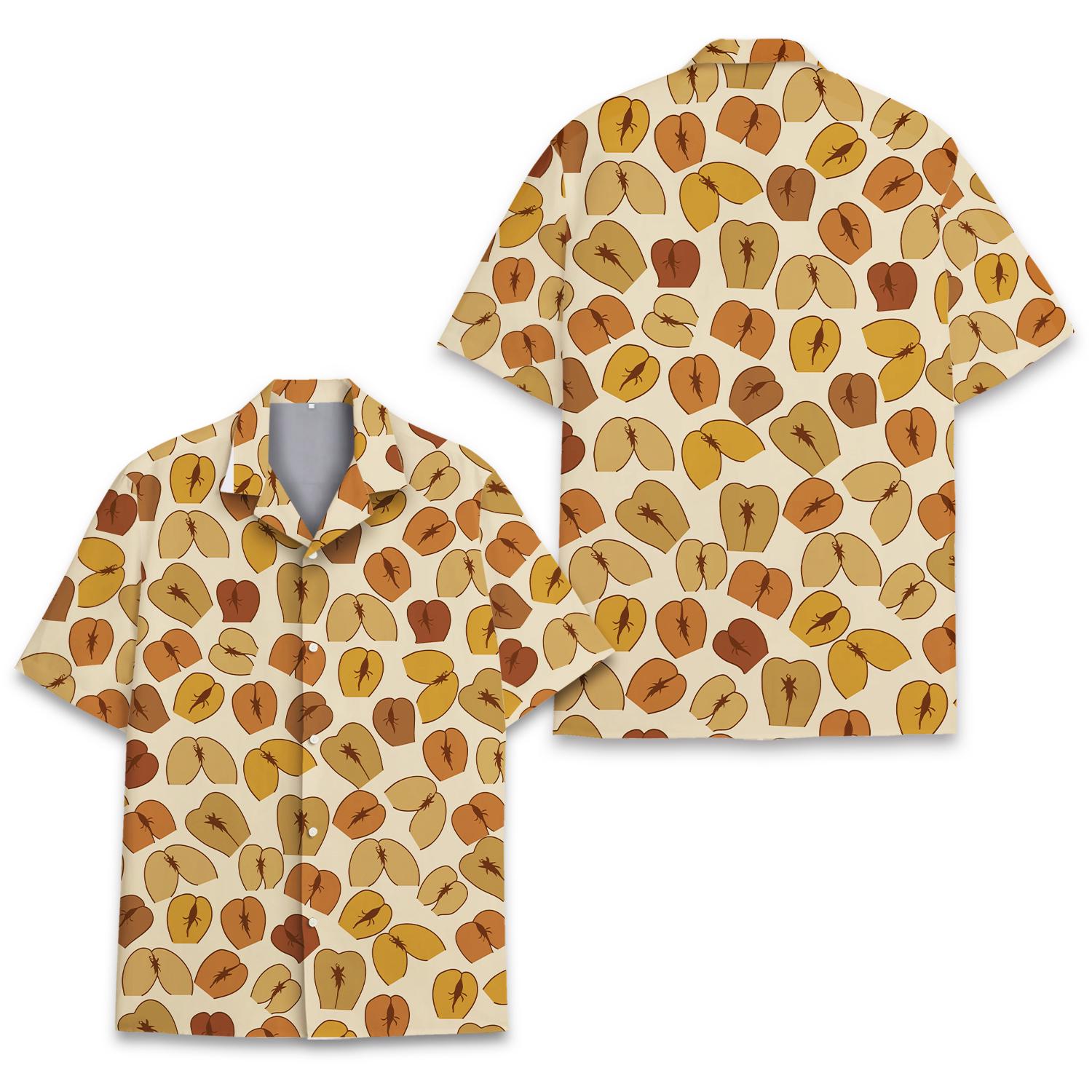Discover Peaches Butt Hawaiian Shirt for Men and Women, Cute Fruit Aloha Merch for Summer Vacation