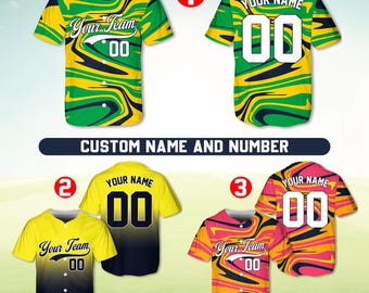 Gepersonaliseerde honkbaltrui, aangepaste naam en nummershirt, teamhonkbalshirt, sporttrui, aangepaste sportkleding, honkbalcadeau, kleding