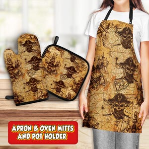 Baking Gift, Floral Oven Mitts, Matching Apron Available, Felt Pot Holder, Oven Mitt Kitchen Gloves, Fathers Day Gift , Mothers Day Gift