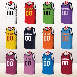 Camiseta de baloncesto personalizada, nombre y número de equipo personalizados, camiseta de baloncesto, camiseta de equipo a juego, crea tu propia camiseta de baloncesto