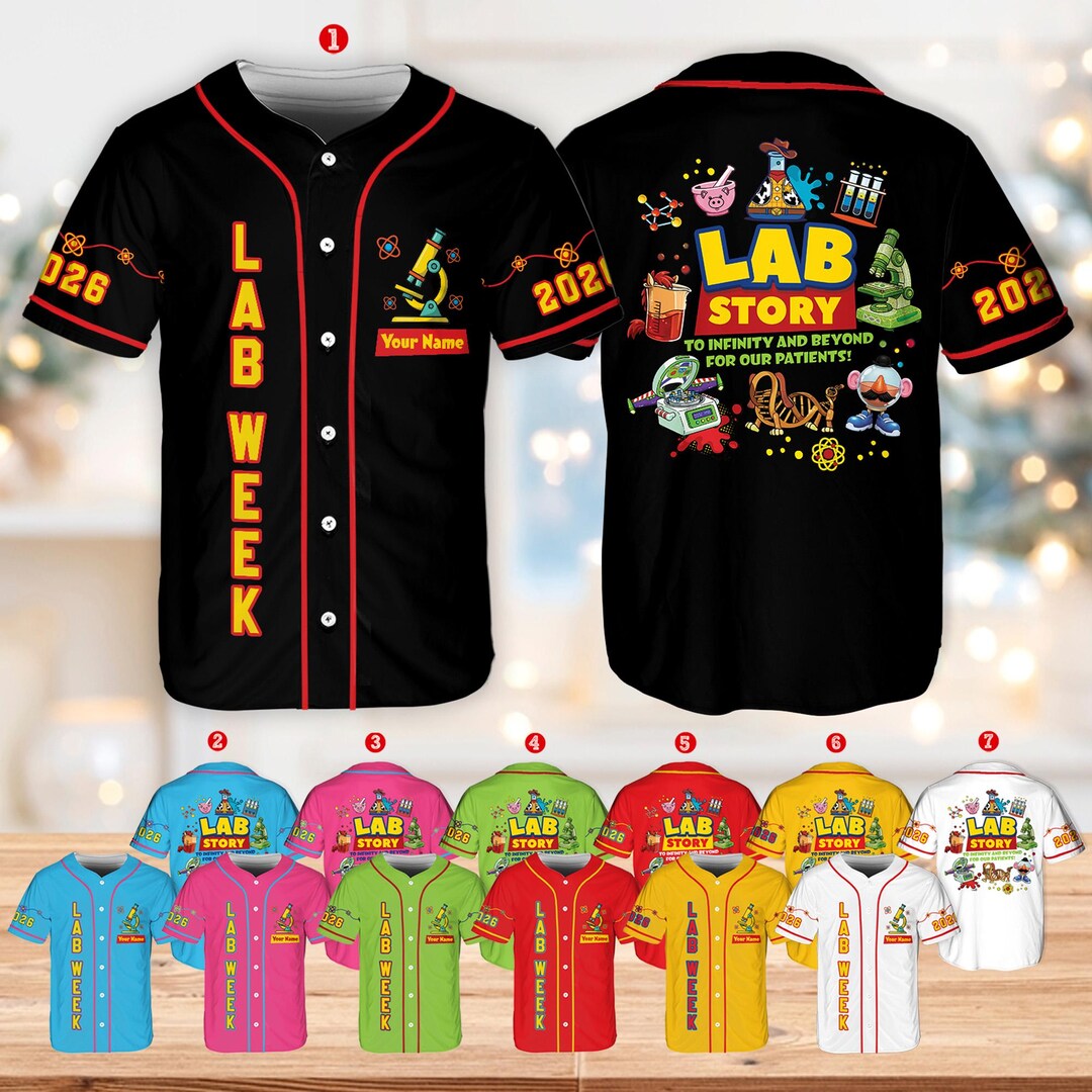 Personalized Lab Week Baseball Jersey for Teachers Students, Custom ...