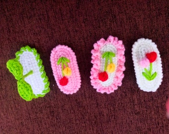 Handgemachte gestrickte Haarspange, Blumen-Häkelarbeit-Haarspangen, Baby-Haarspangen, handgemachte gehäkelte Haarspangen