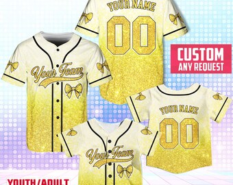 Custom Baseball Jersey, Personalized Team Name And Number Baseball Jersey, Matching Team Jersey, Glitter Baseball Jersey(Not Glitter Fabric)