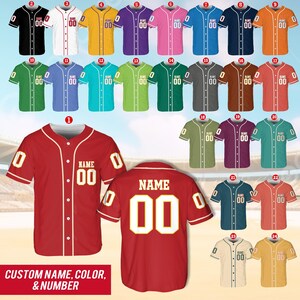 Personalized Team Name And Number Baseball Jersey, Custom Baseball Jersey Shirt, Baseball Jersey Uniform For Baseball Fans Baseball Lovers