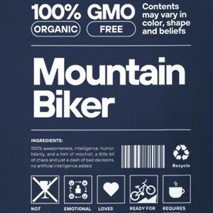 Fun Mountain Biker T-Shirt, Mountain Bike Graphic Tee, Cycling Enthusiast Shirt, Outdoor Adventure Apparel, Trail Riding Gift image 2