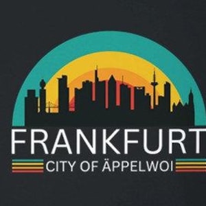 Cool T-Shirt Frankfurt Main - City of Äppelwoi - Unisex gift for men and women. Apple wine Bämbel Appelwoi cozy casual black
