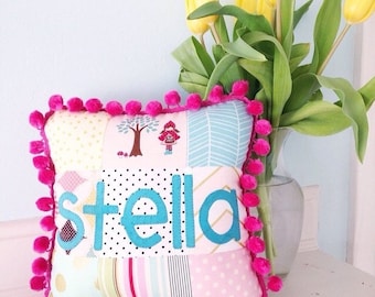 Custom Patchwork Name Pillows