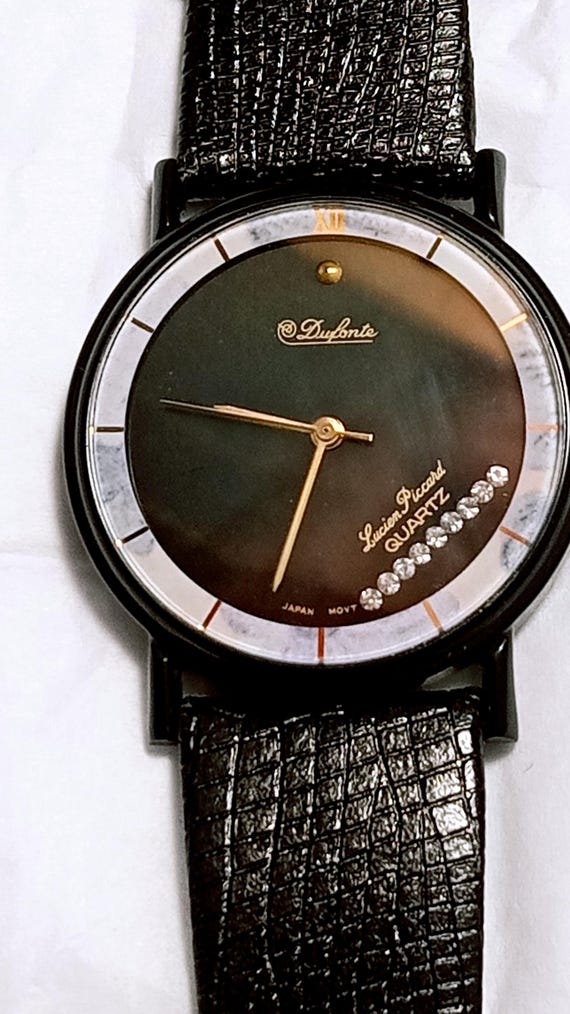 Vintage Diamond Dufonte Watch by Lucien Piccard With Tags Never