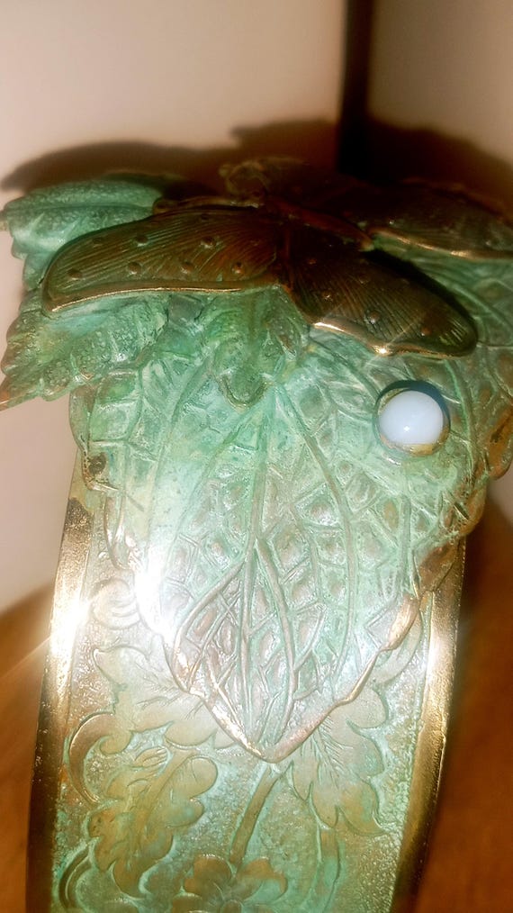 Rustic Floral Structured Butterfly Cuff Bracelet … - image 4