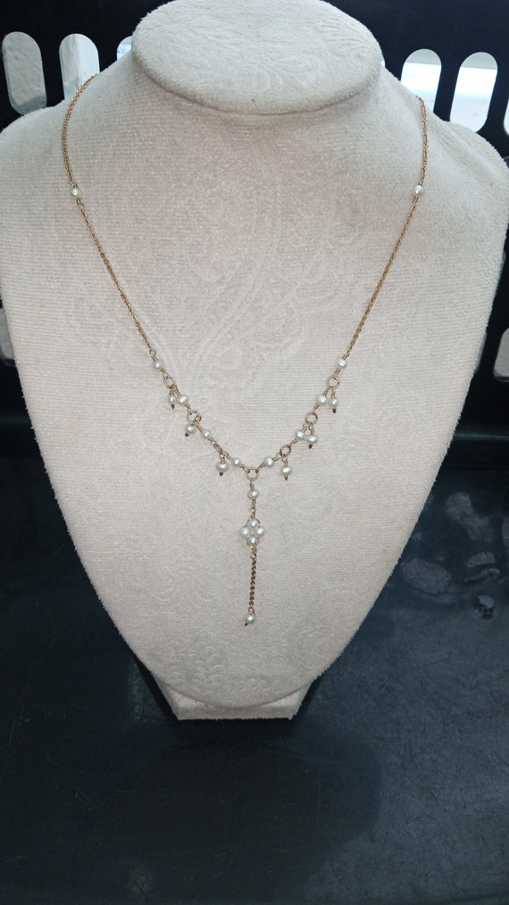 14k gold filled freshwater pearl necklace