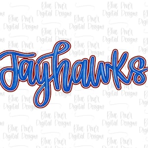 Jayhawks PNG, hand lettered mascot, handwritten team mascot, school spirit, team spirit, mascot png, dtf, clipart, sublimation, digital file