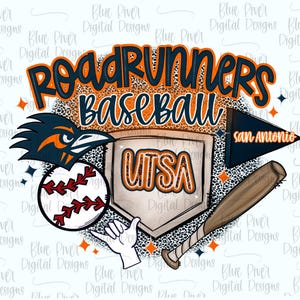 roadrunners png college baseball png San Antonio baseball hand drawn roadrunner clip art, digital download, sa baseball dtf, sublimation