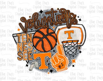 Volunteers png, college basketball, Tennessee basketball, digital download, college basketball png,  volunteers basketball clipart, TN PNG