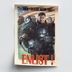 FALLOUT Enlist PROPAGANDA Poster | Hochwertige Druckdatei