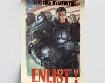 FALLOUT Enlist PROPAGANDA Poster | High Quality Print File