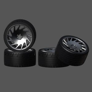 Vossen VPS-313T wheels and tires Set 1/87 1/64 1/43 1/32 1/24 1/18 1/12 AUTOart GMP Exoto Greenlight Minichamps Norev Solido Tamiya Fujimi