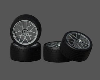 Rodas e pneus de resina HRE FlowForm FF01 1/87 1/64 1/43 1/32 1/24 1/18 1/12 AUTOart Acme Greenlight Minichamps Norev Solido Tamiya Fujimi
