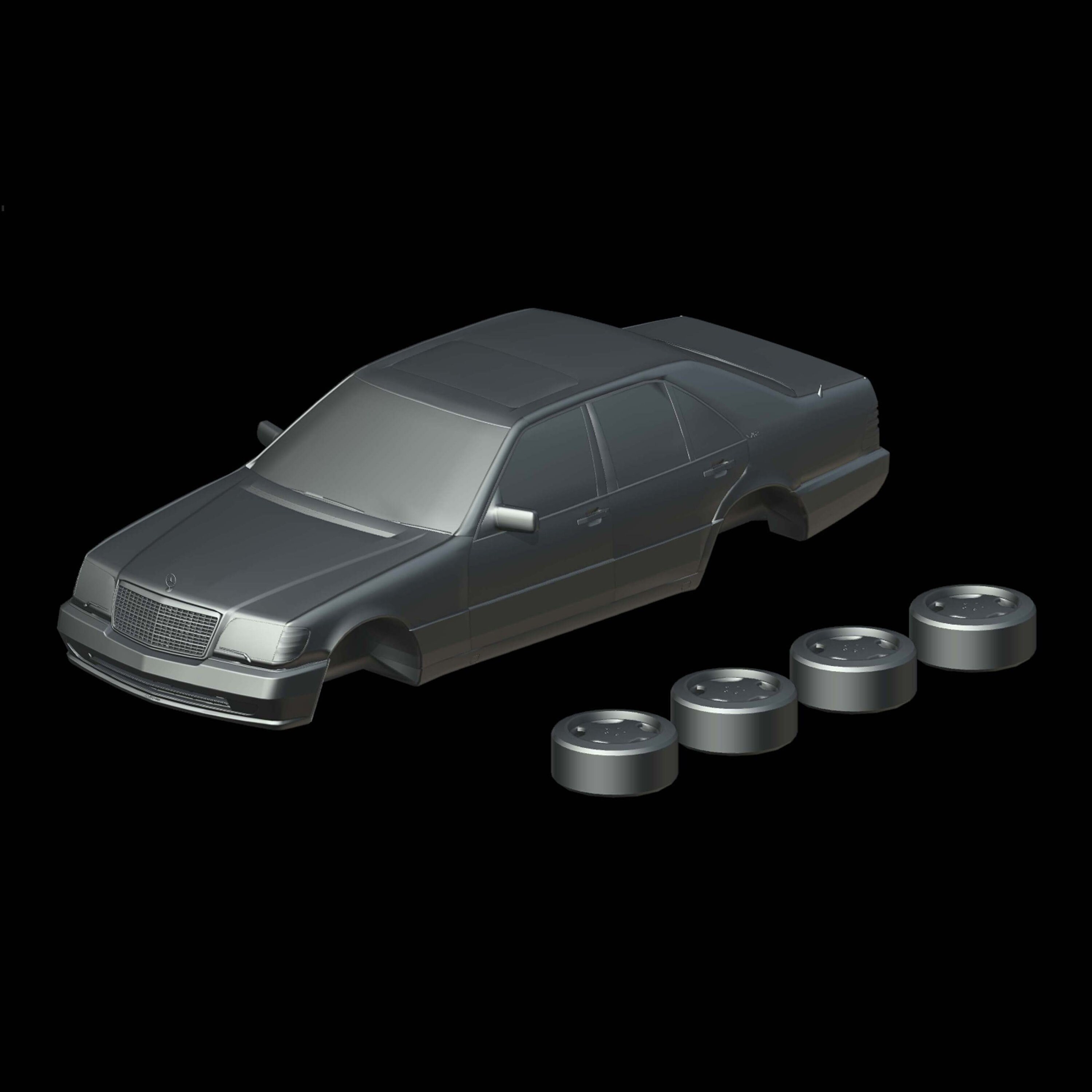 Mercedes-benz W140 S600 7.0 AMG (1995) 1/87 1/64 1/43 1/32 1/24 1