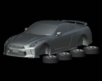 Nissan GT-R (R35) Premium Edition (2017) 1/87 1/64 1/43 1/32 1/25 1/24 1/18 Kit de carro modelo de resina