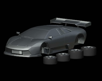 Lamborghini Murciélago R-GT (2003) 1/87 1/64 1/43 1/32 1/25 1/24 1/18 Kit de carro modelo de resina