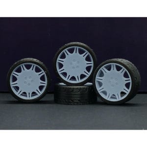 Vossen VPS-312 wheels and tires Set 1/87 1/64 1/43 1/32 1/24 1/18 1/12 AUTOart GMP Exoto Greenlight Minichamps Norev Solido Tamiya Fujimi