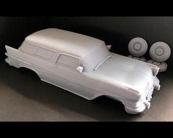 Pontiac Star Chief Custom Safari 2 portas (1957) 1/87 1/64 1/43 1/32 1/24 1/18 Kit de carro modelo de resina