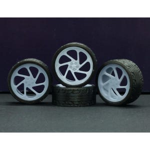 Vossen LC-108T wheels and tires Set 1/87 1/64 1/43 1/32 1/24 1/18 1/12 AUTOart GMP Exoto Greenlight Minichamps Norev Solido Tamiya Fujimi