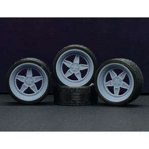 Vossen ERA-2 wheels and tires Set 1/87 1/64 1/43 1/32 1/24 1/18 1/12 AUTOart GMP Exoto Greenlight Minichamps Norev Solido Tamiya Fujimi