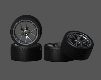 Ferrari 599 GTO Rodas e pneus de resina 1/87 1/64 1/43 1/32 1/24 1/18 1/12 AUTOart GMP Acme Greenlight Minichamps Norev Solido Tamiya Fujimi