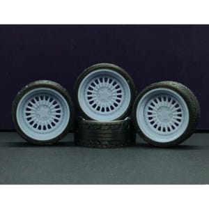 Vossen ERA-3 wheels and tires Set 1/87 1/64 1/43 1/32 1/24 1/18 1/12 AUTOart GMP Exoto Greenlight Minichamps Norev Solido Tamiya Fujimi