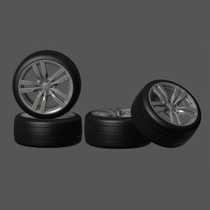 BMW X6M (E71) Wheels and Tires Set Resin 3D Print 1/87 1/64 1/43 1/32 1/24 1/18 1/12 AUTOart GMP Greenlight Norev Solido Tamiya Fujimi