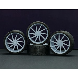 Vossen CVT wheels and tires Set 1/87 1/64 1/43 1/32 1/24 1/18 1/12 AUTOart GMP Exoto Greenlight Minichamps Norev Solido Tamiya Fujimi