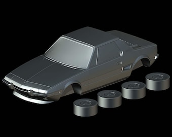 Fiat X1/9 Bertone (1972-1989) 1/87 1/64 1/43 1/32 1/25 1/24 1/18 Scale Resin car model kit 3D Printed