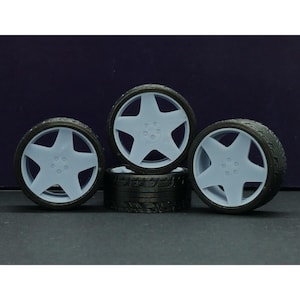 Vossen VPS-318 wheels and tires Set 1/87 1/64 1/43 1/32 1/24 1/18 1/12 AUTOart GMP Exoto Greenlight Minichamps Norev Solido Tamiya Fujimi