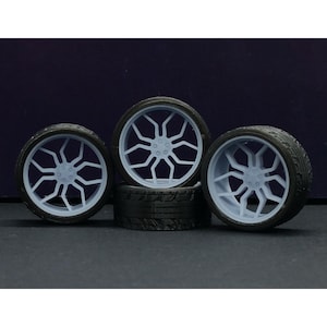 Vossen HC-3 wheels and tires Set 1/87 1/64 1/43 1/32 1/24 1/18 1/12 AUTOart GMP Exoto Greenlight Minichamps Norev Solido Tamiya Fujimi