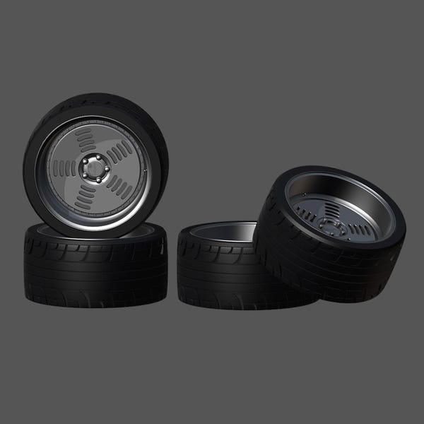 Rotiform BM1 Resin wheels tires Set 1/87 1/64 1/43 1/32 1/24 1/18 1/12 AUTOart Acme Greenlight Exoto Minichamps Norev Solido Tamiya Fujimi