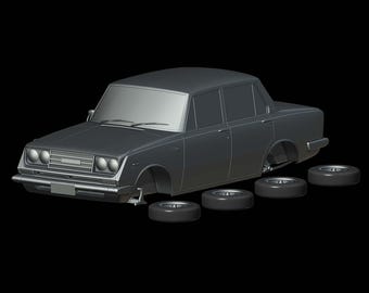 Toyota Corona (RT40) Sedan (1964-1967) 1/87 1/64 1/43 1/32 1/25 1/24 1/18 Kit de carro modelo de resina