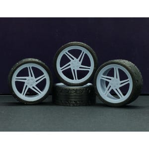 Vossen LC-102T wheels and tires Set 1/87 1/64 1/43 1/32 1/24 1/18 1/12 AUTOart GMP Exoto Greenlight Minichamps Norev Solido Tamiya Fujimi